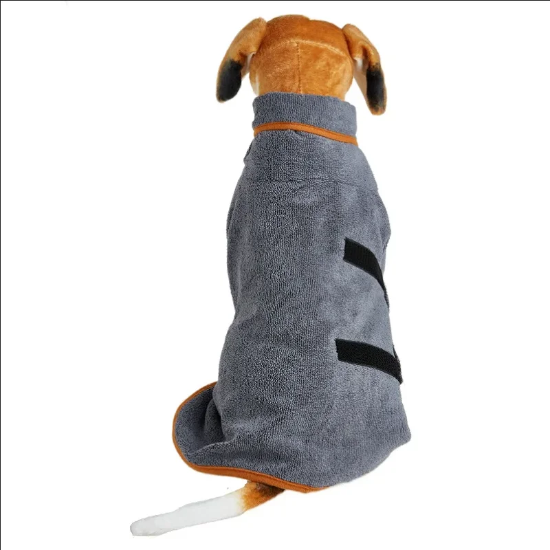 1pcs Pet Drying Coat Absorbent Bathrobe Towel Large Medium Small Dog Super Fast Drying Moisture Bath Bags Robe Soft Adjustable