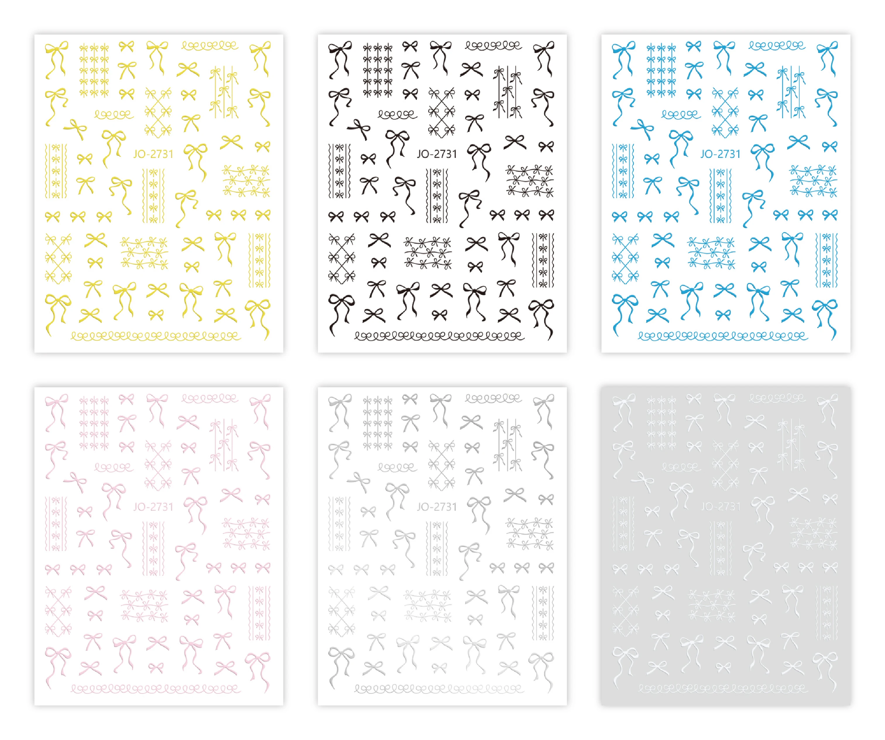 1 ورقة Bowknot شريطة من الدانتيل مسمار الفن ملصقات الكورية الحلو نمط ثلاثية الأبعاد الإغاثة فن الديكور ذاتية اللصق الأظافر الشارات