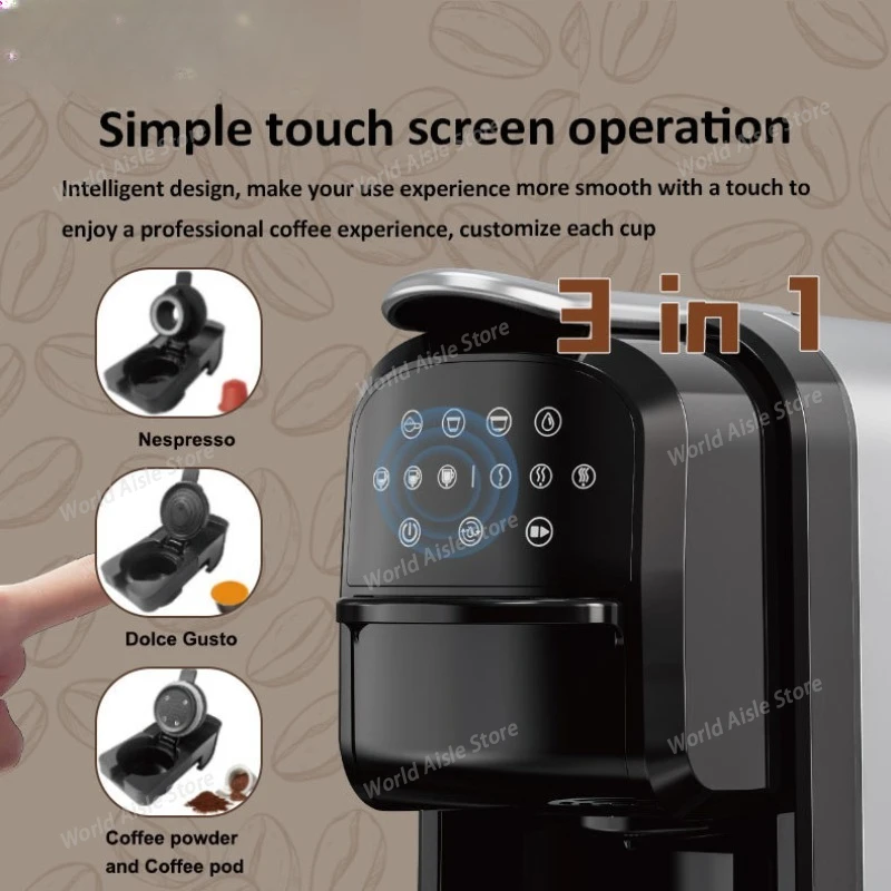 Cross-border European Coffee Machine 3in1 Coffee Machine Espresso Capsule Coffee Machine Household 700ML