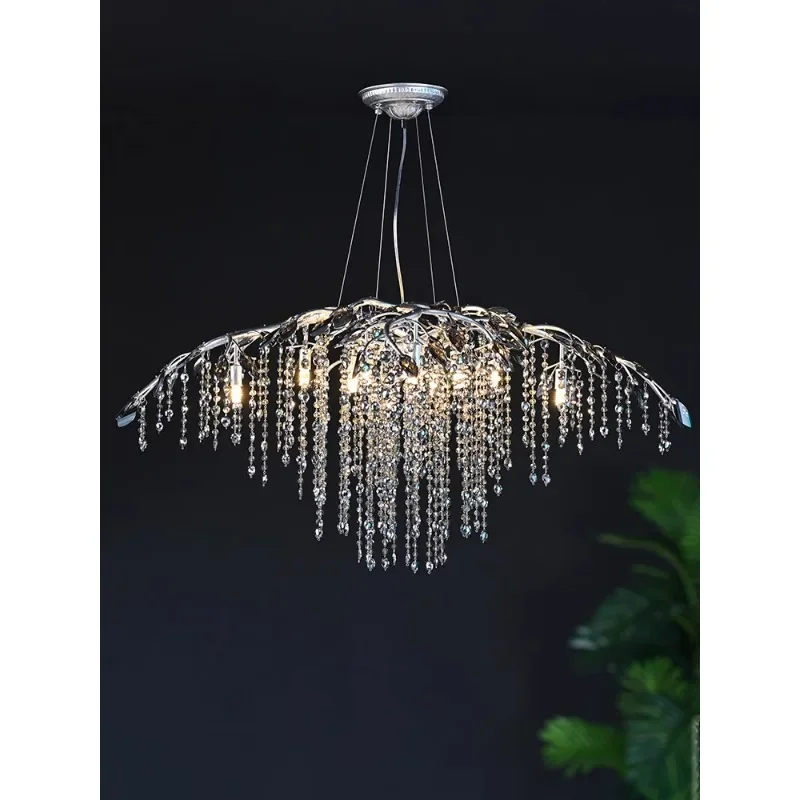 

American light luxury crystal chandelier, French designer creative living room dining room chandelier, Italian warm bedroom