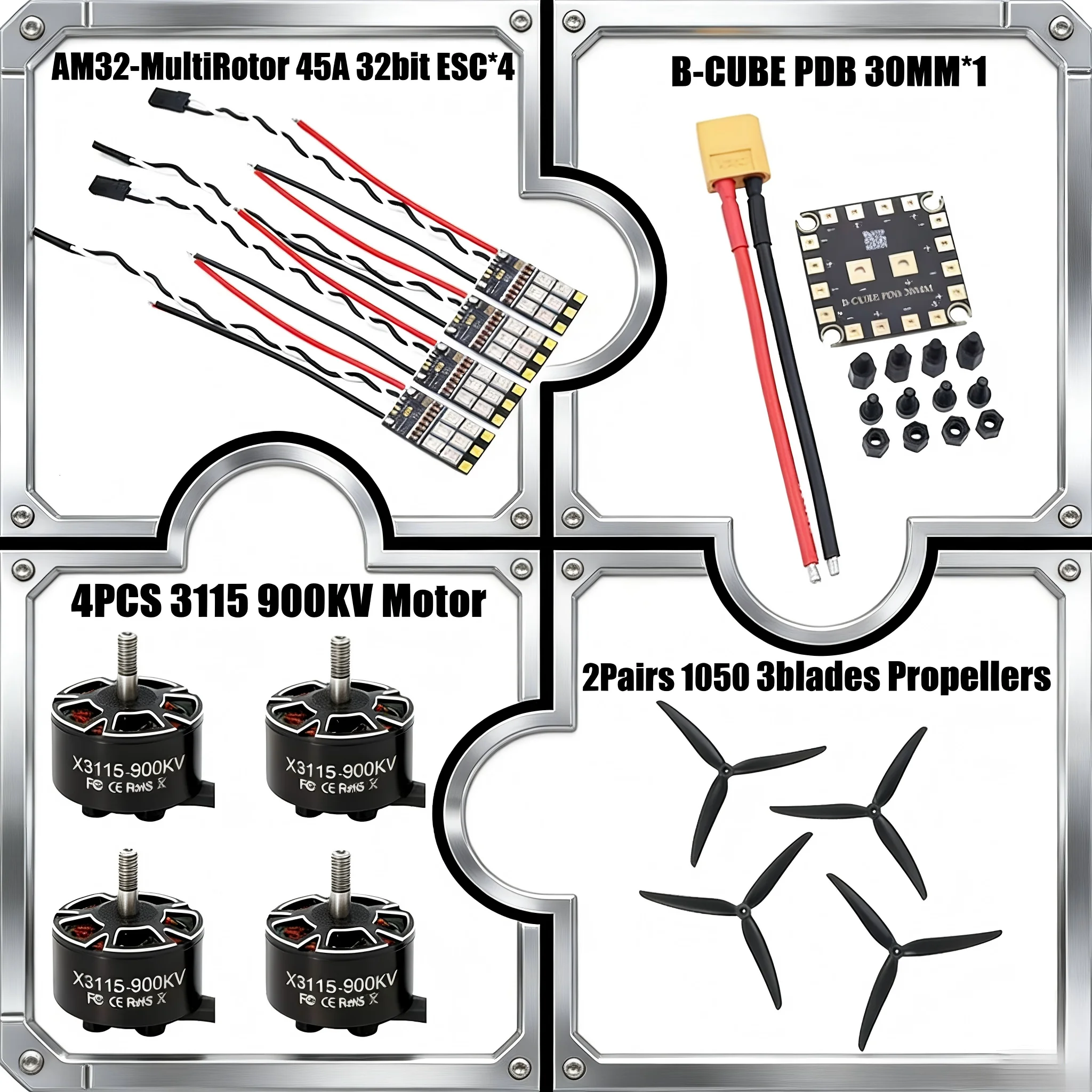 

B-CUBE AM32-MultiRotor 45A 32-битный ESC с поддержкой бесщеточных двигателей 3-6S, DShot300 600 PWM, для FPV и полетных контроллеров F4 722