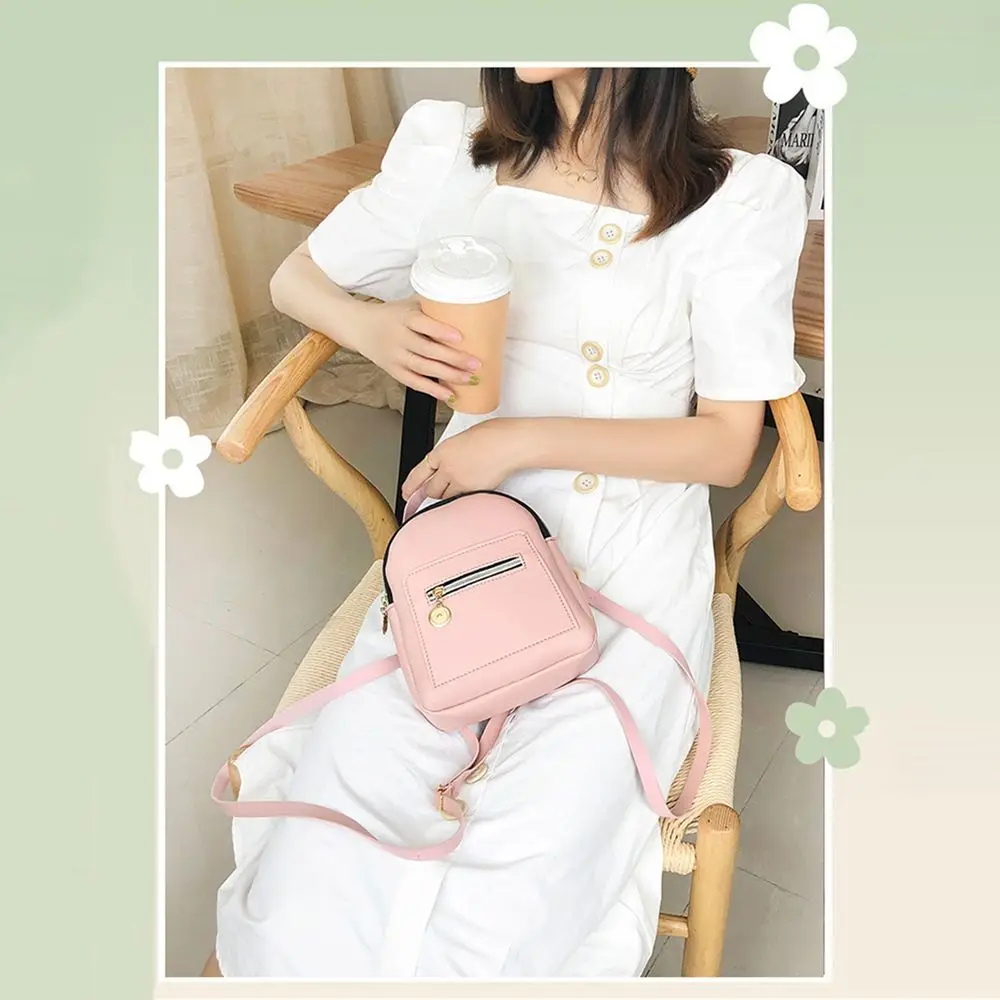 Fashion Mini Women PU Backpack Girl Travel Waterproof Small Business Tassel Backpack Shoulder Bag