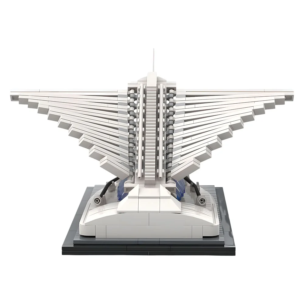 

MOC Milwaukee Art Museum Quadracci Pavilion Building Blocks Model US Milwaukee Art Museum Architecture Bricks Assembly Toys Gift