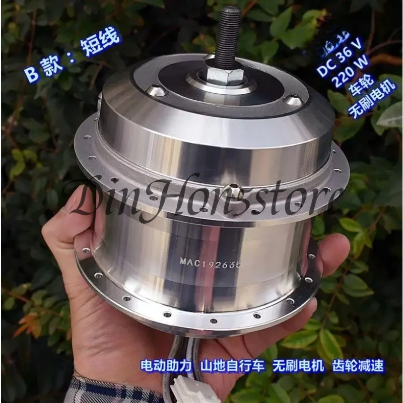 Electric assist, mountain bike, brushless wheel motor, one-way clutch, gear reduction
