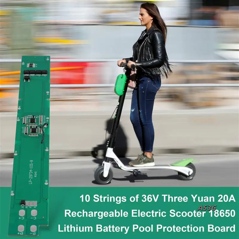 2X10 سلاسل من 36 فولت ثلاثة يوان 20A سكوتر كهربائي قابل لإعادة الشحن 18650 بطارية ليثيوم بركة لوح حماية