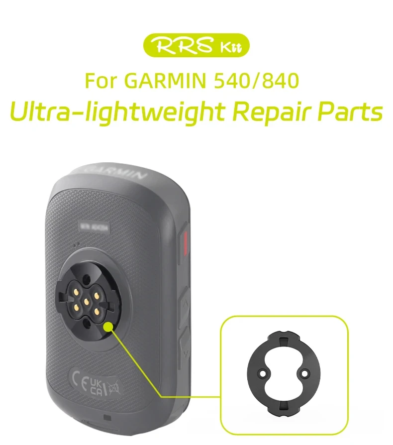 RRSKit Fahrradcomputer-Rückbasis-Reparatur-Ersatzteile, ultraleichter Ersatz-Sicherungsring-Adapter, geeignet für Garmin 540/840 – Detail 1