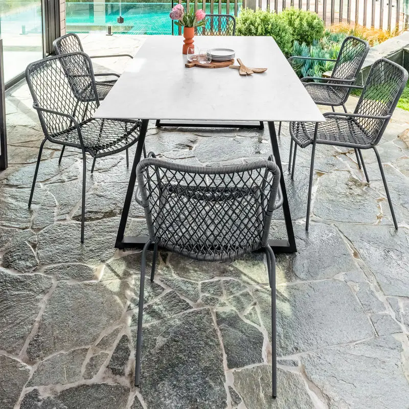 Stackable Plastic Heavy Natural Weave Leisure French Outdoor Rattan Modern Wicker Chairs