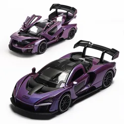 McLaren Senna-coche deportivo fundido a presión, juguete de simulación de aleación, luz de sonido, supercoche, vehículo de juguete para regalo, 1:32, A288