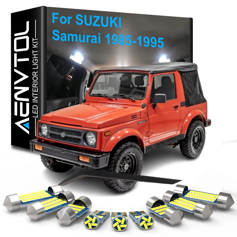 

8 шт. светодиодные внутренние фонари Canbus для Suzuki Samurai 1985 1986 1987 1988 1990 1991 1992 1993 1994 1995 купольная карта лампа номерного знака