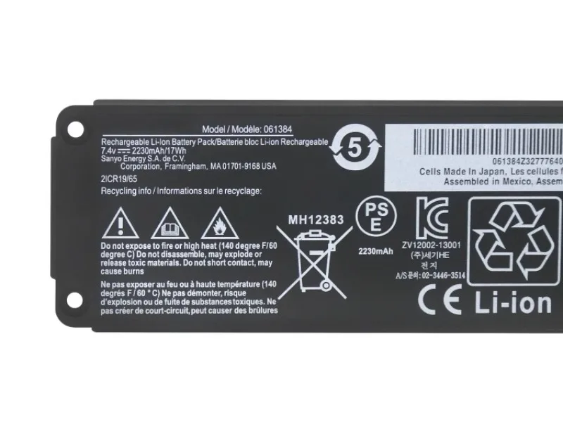 For BOSE Mini 1st Generation 061384 061385 061386 063404 063287 7.4v 17wh/2230mAh Bluetooth Audio Battery