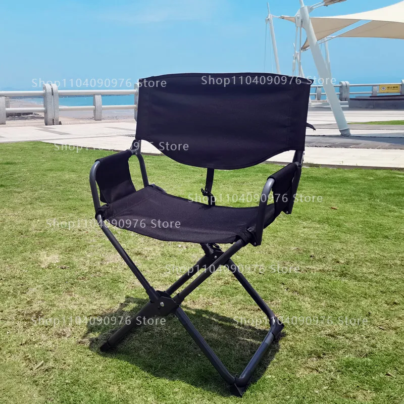 

Outdoor Folding Chair Portable Self-driving Tour Camping Fishing Director Chair Leisure Home Backrest Mazar Stool