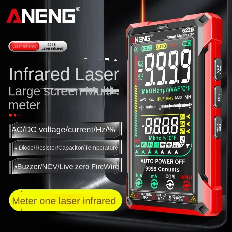 

ANENG 622B Touch-controlled ultra-large screen intelligent digital high-precision multimeter for fully automatic electricians