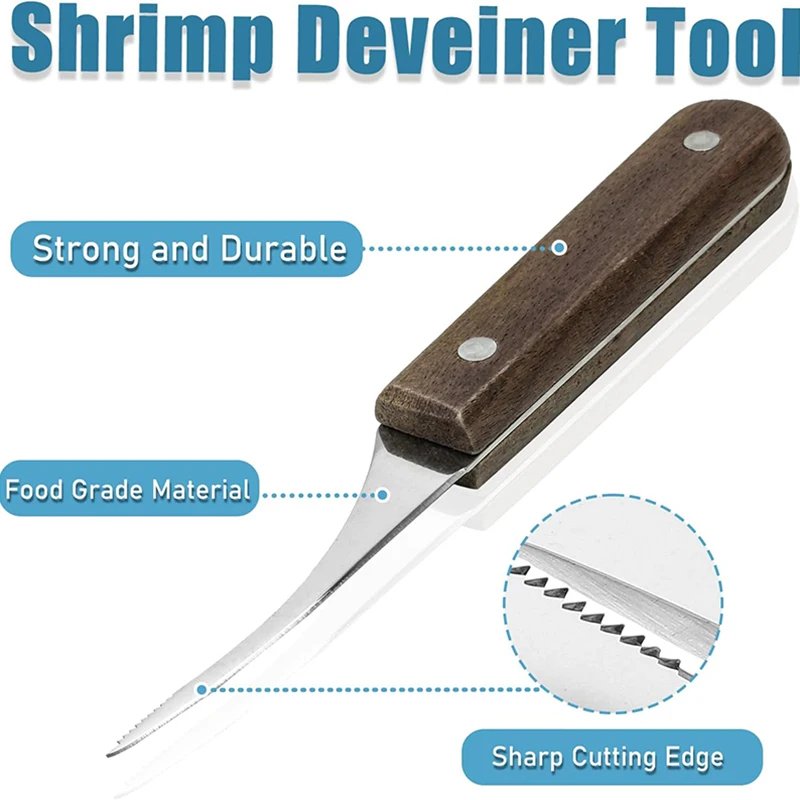 

Очиститель креветок из нержавеющей стали, инструмент для очистки креветок, овощечистка для креветок, нож для очистки зубчатых овощей, необходимая для кухни