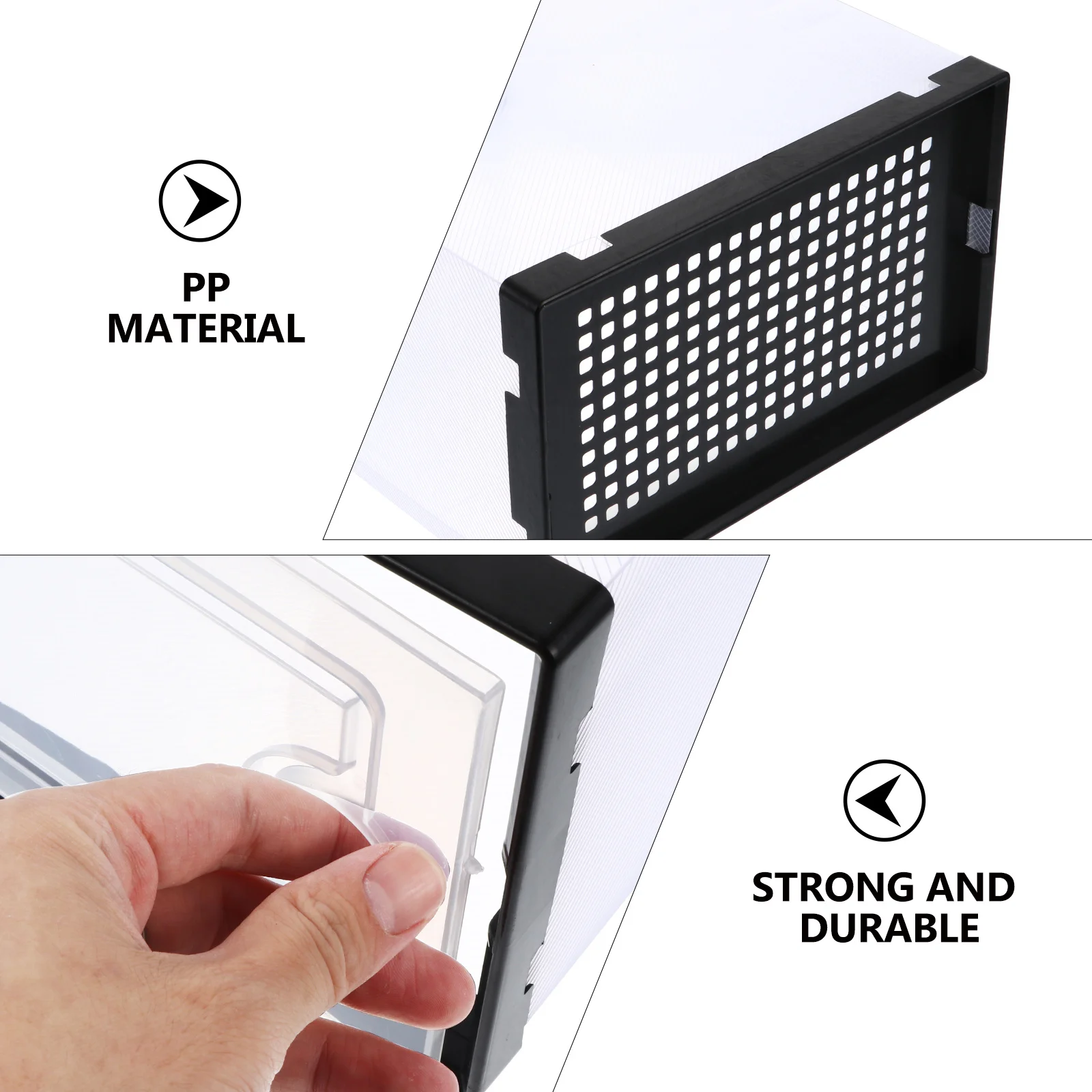 

2Pcs Shoe Storage Box Transparent Plastic Organizer Drawer Type Stackable Shoes Case Container for Home Dorm Bedroom