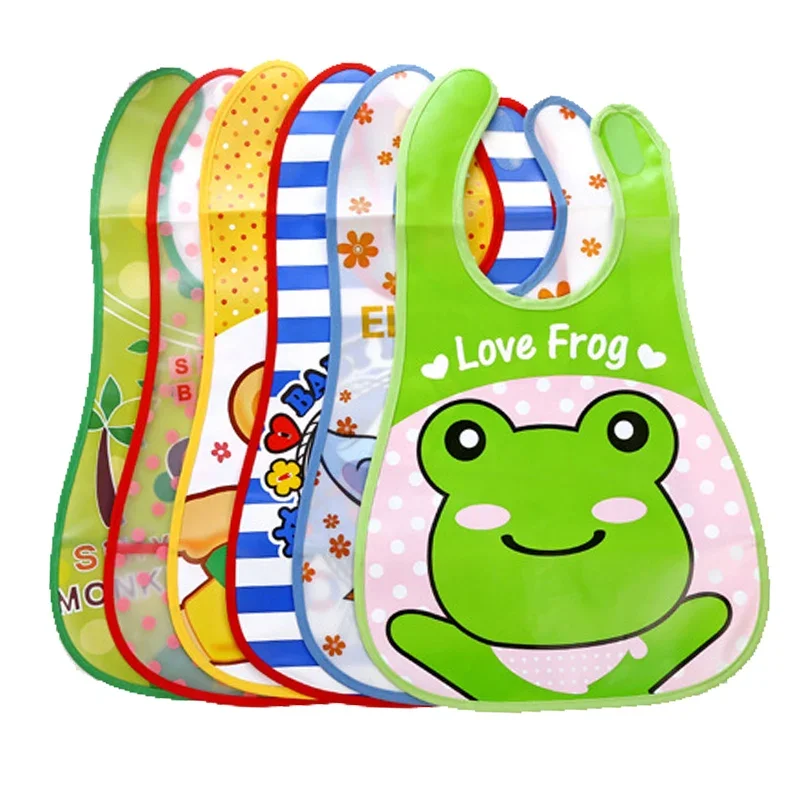 Cartoon Baby Bibs Waterproof Newborn Bandanas Feeding Baby Burp Cloths Girls Boys Saliva Towel Print Apron