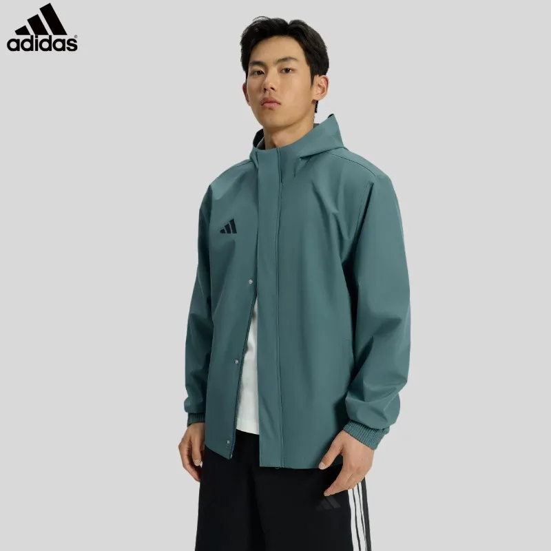 Adidas Men's Spring New Sports Fashion Retro Hooded Loose Jacket Jacket KW0689