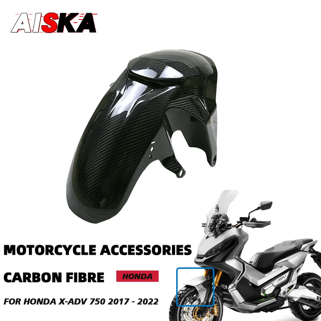 3K Pure Carbon Fiber Front Fender Hugger Mudguard Mud Guard Fairings Motorcycle Accessories For Honda X-ADV 750 2017 - 2021 2022