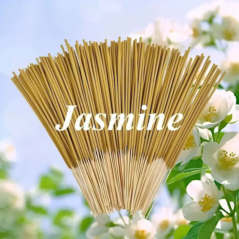 20/50/100/200/300/500Pcs Jasmine Incense Sticks 8.66in Long Lasting Aroma for Yoga Meditation Home Living Room Study
