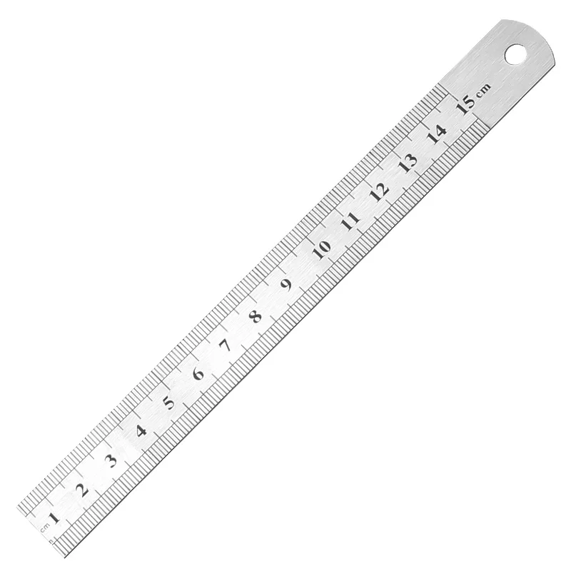 Stainless Steel Metal Straight Ruler Precision Measuring Tool 10/15/20/30/50/60CM 1PC