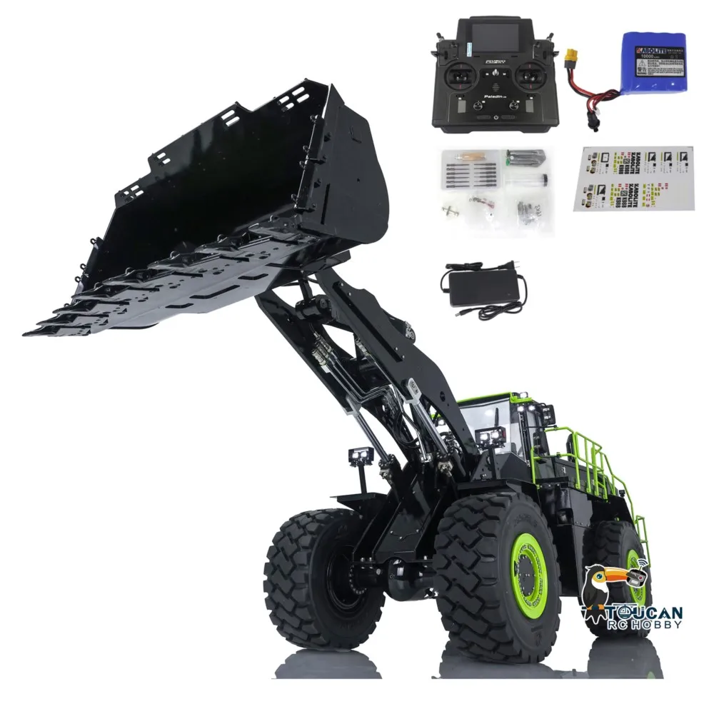 Huina Kabolite K988 1/14 Hydraulische RC Loader Afgewerkte auto's Lichtgeluidssysteem Vrachtwagens Model Radiogestuurd voertuig Mover Speelgoed