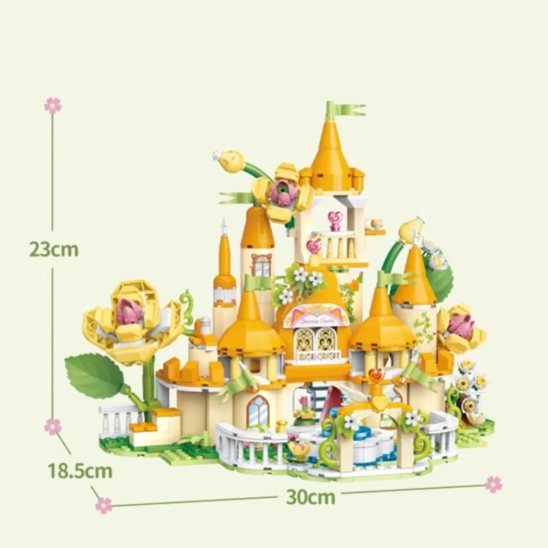 Keeppley-Blocos de Construção Castelo Jardim, Brinquedos Educativos, Cena Fantasia, Modelo de Montagem, Ornamentos, Presente Coleção