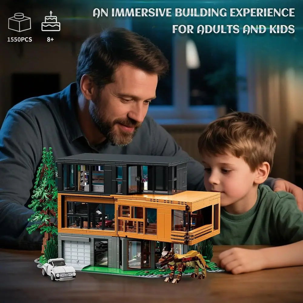 Kit de mansión encantada iluminada, modelo de casa espeluznante para entusiastas de la película, compatible con LEGO, ideal para adultos y niños mayores de 8 años (1550 piezas)