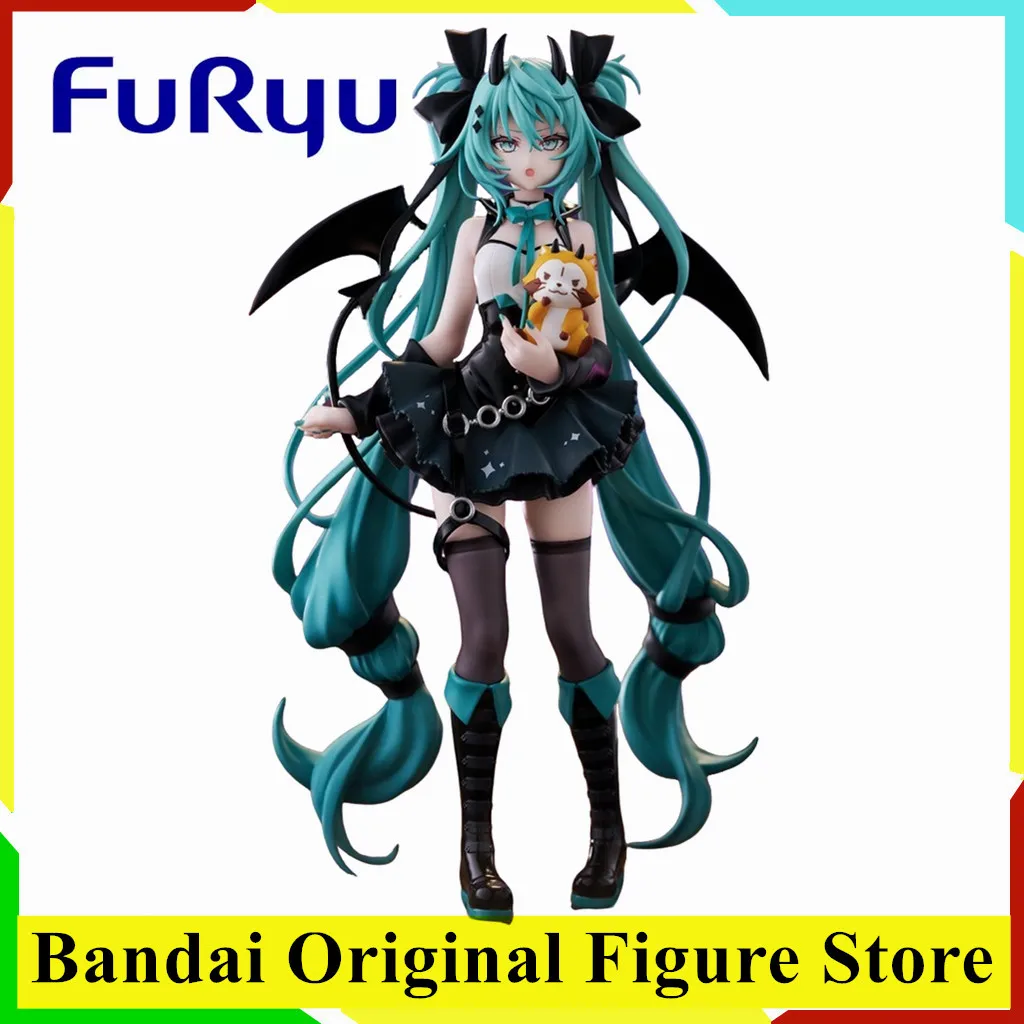 Original FuRyu Trio-Try-iT Hatsune Miku Rascal the Raccoon Anime Figure Toys PVC Model Collection Action Figurine Doll Gift