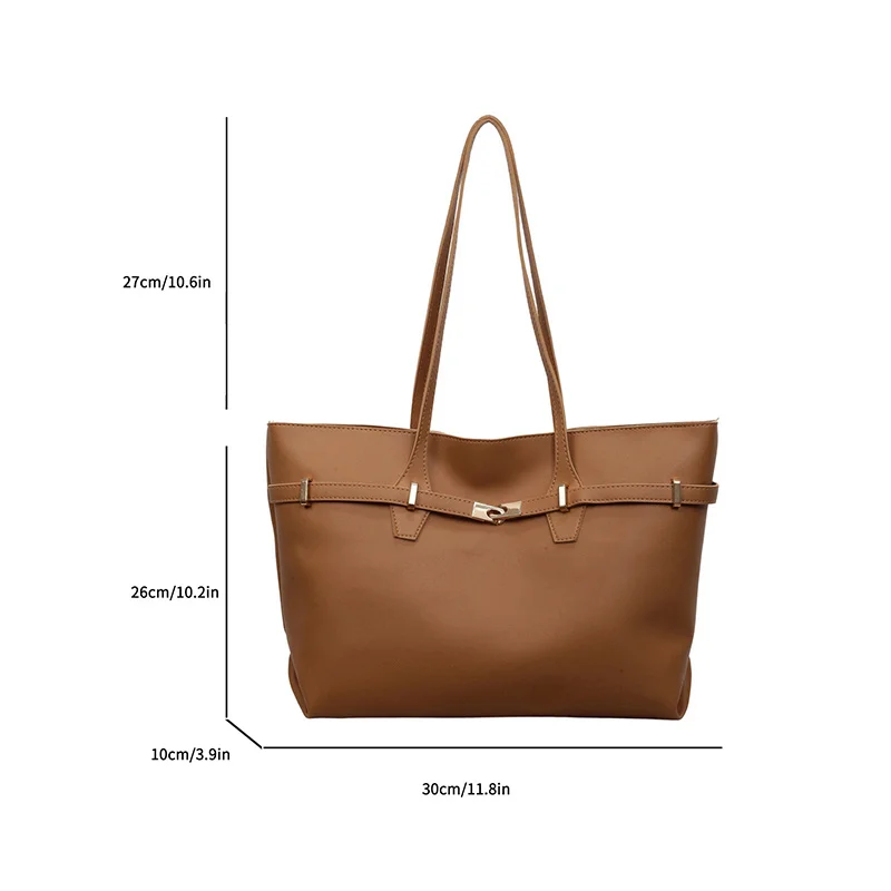 Urbaner Minimalistischer Stil Große Kapazität Damen-Handtasche Unterarm-Schultertasche Pendler-Handtasche Modische Reise-Unterarmtasche – Detail 24