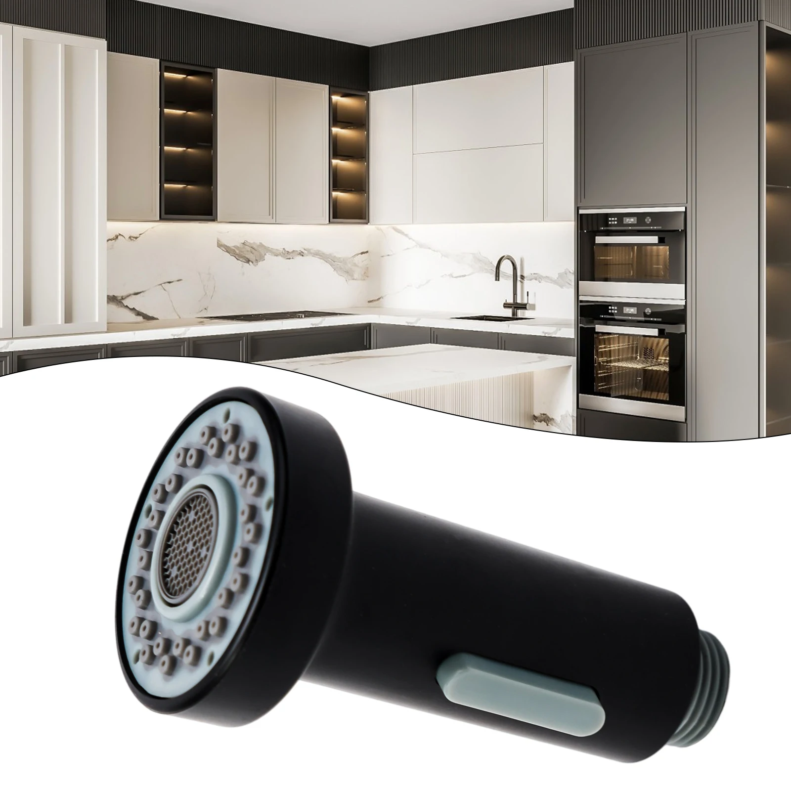 Pull Out Spray Head for Kitchen Sink Tap Replacement with Two Spray Functions Aerator and Shower Mode ABS Construction