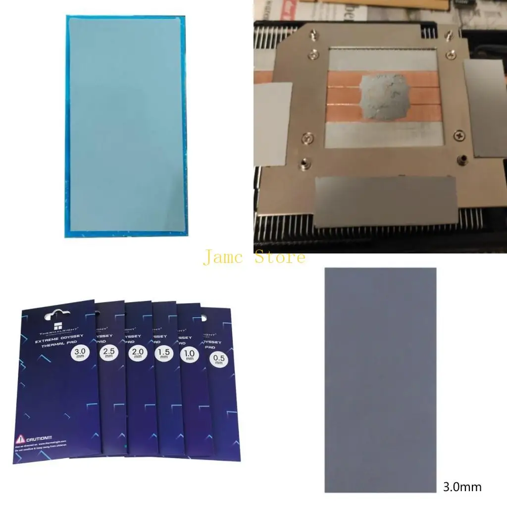 LX0B Silicone Thermal Pad High Efficient Thermal Conductivity 12.8 for w/for m k Insulated Heat Resistant for Laptop Computer