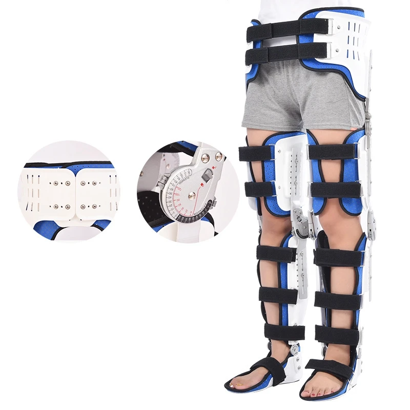 Knee Orthosis Large-Angle Adjustable Hip Knee Ankle Foot Hip Crotch Waist Knee Ankle Foot Joint Leg Fixed Support High Protector