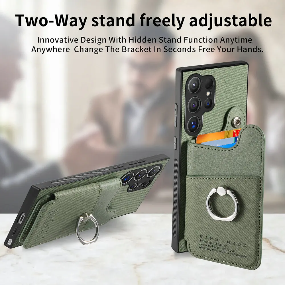 لسامسونج غالاكسي S26 الترا 5G بطاقة الغطاء الخلفي حلقة حامل المحفظة كوكه سامسونج S26 الترا حالة غالاكسي S 26 S26 الترا فليب غطاء #3