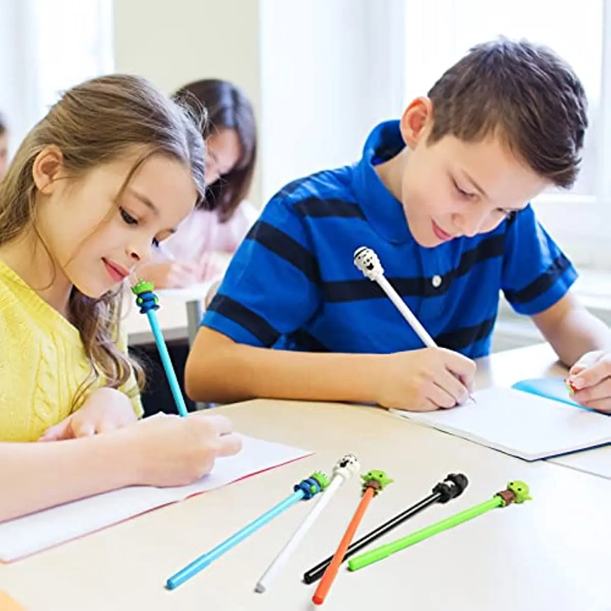 24 buah pulpen Gel Set pena tinta hitam Lucu Kawaii hadiah untuk anak-anak dekorasi perlengkapan kantor sekolah aksesoris kantor