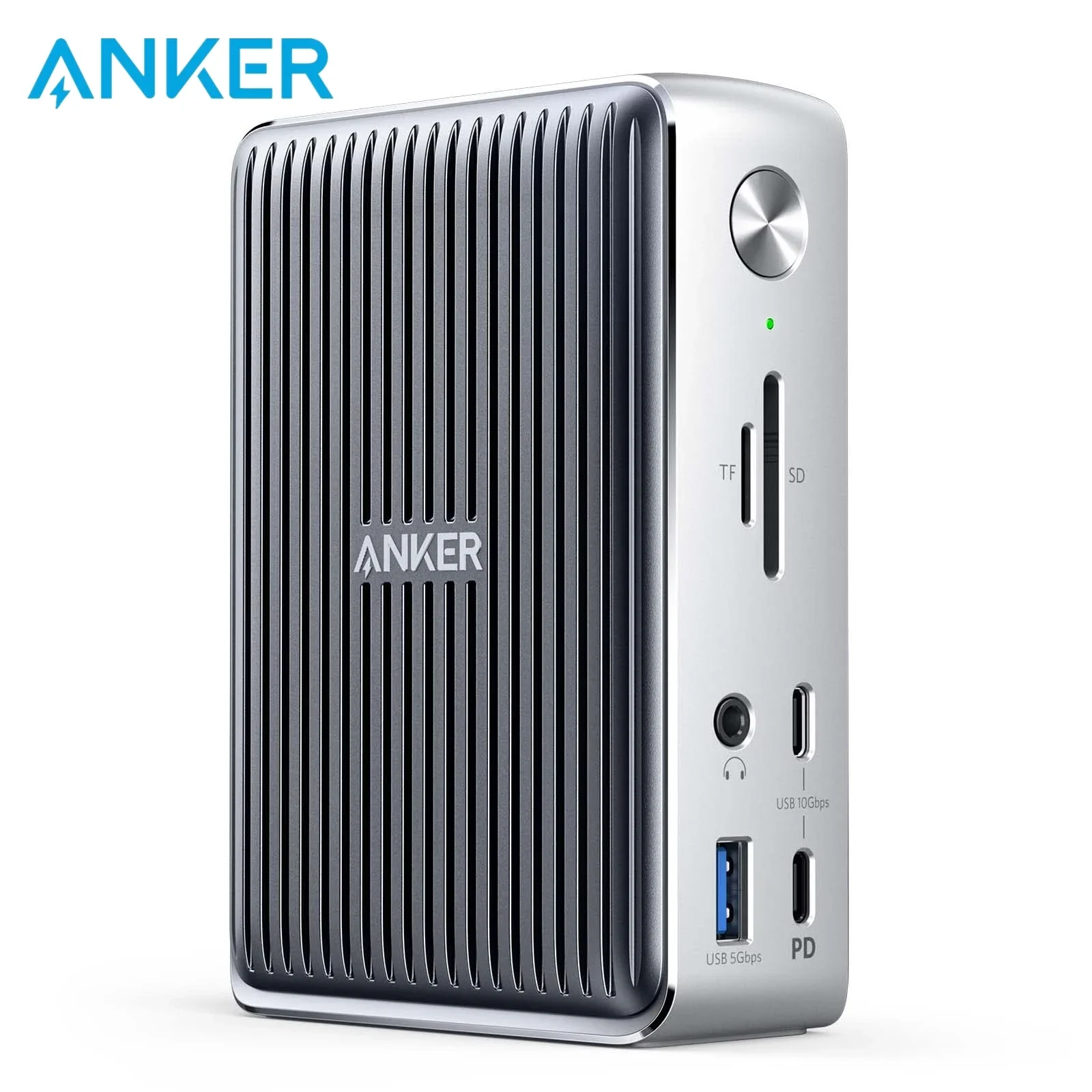 Anker 577 Docking Station (13-in-1, Thunderbolt 3) 85W Charging for Laptop, 18W for Phones, 4K Dual Display, 10 Gbps USB-C Data,