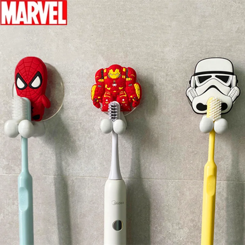 Disney Spiderman kids portaspazzolino Frozen Star Wars Anime Figure Cartoon mensola a parete cucina giocattoli da bagno