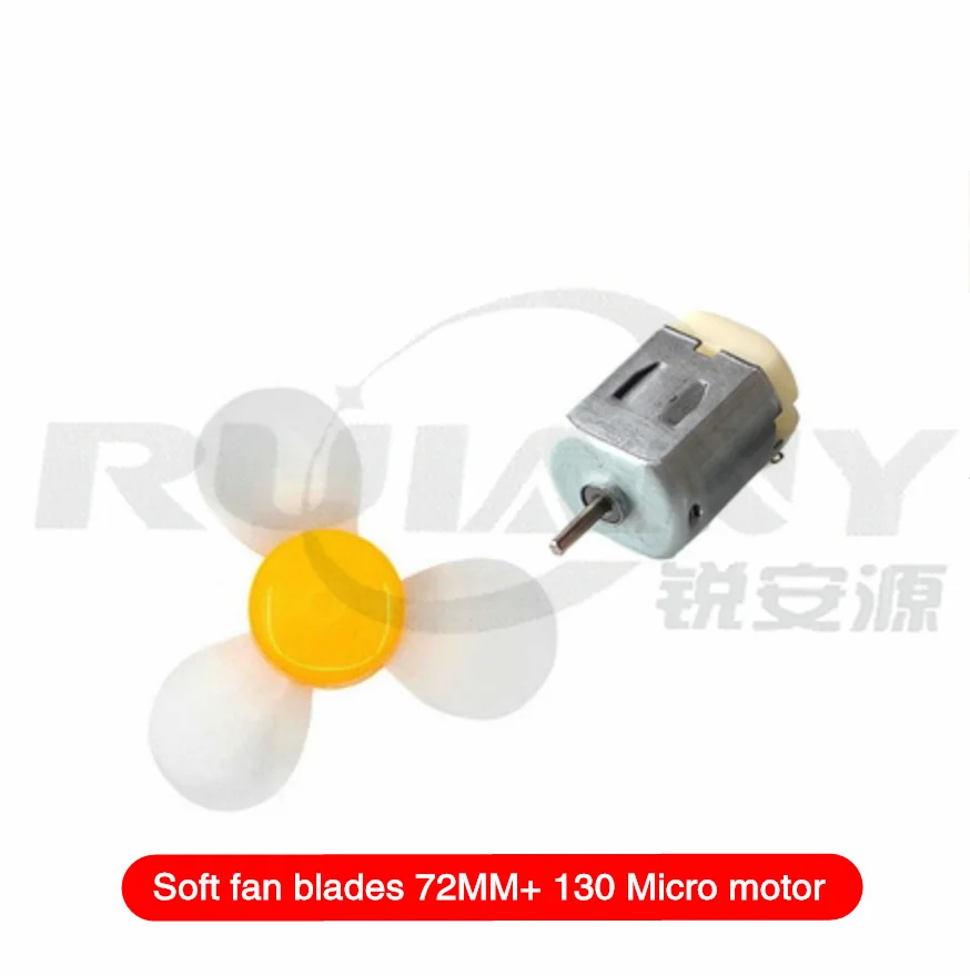 Motor Kecil Micro 130 Motor Penggerak Empat Roda Motor DC Motor Kecil Motor Sedang 72MM Baling-Baling Satu