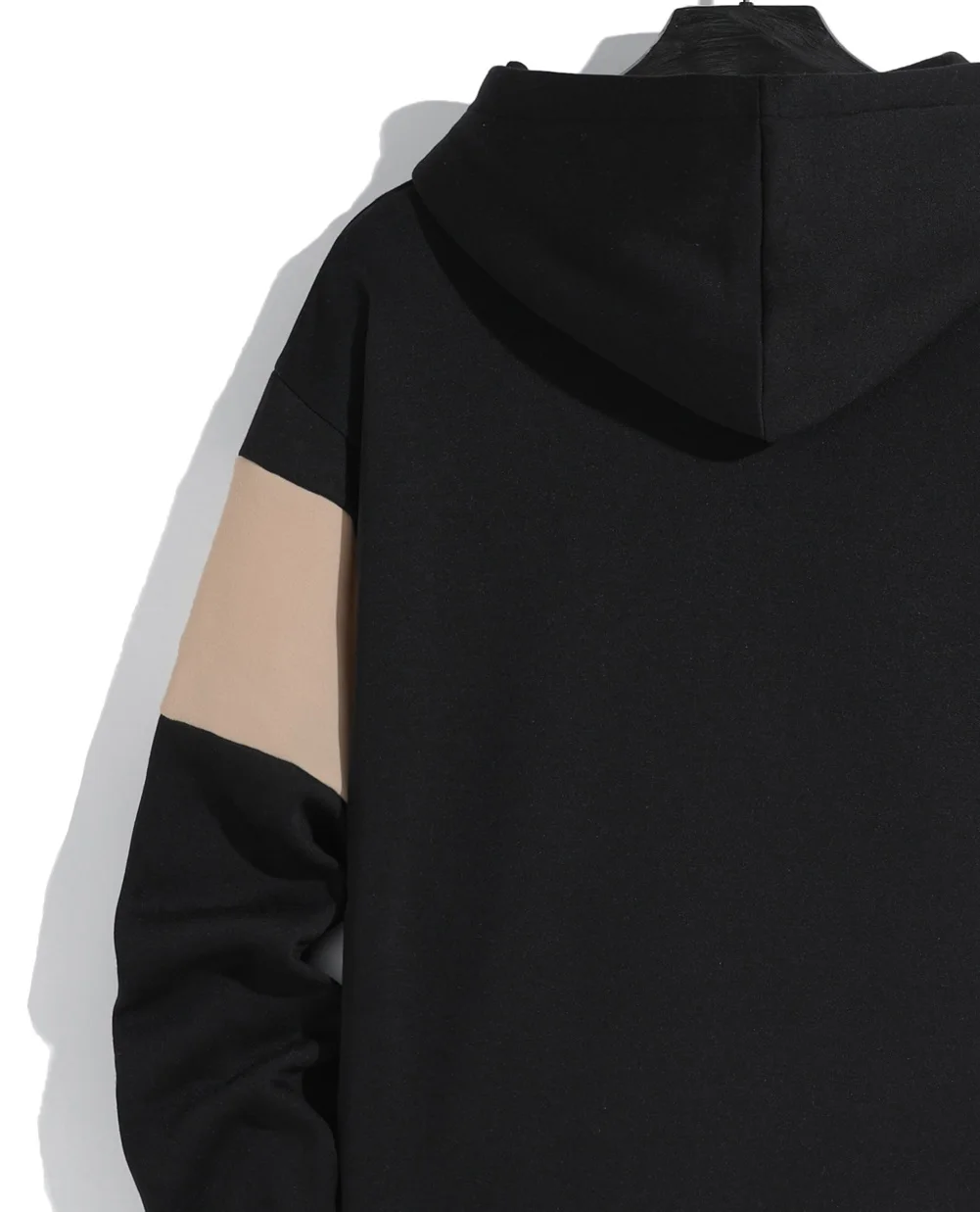 سترة بغطاء للرأس رياضية بأكمام طويلة للرجال من الصوفي الخفيف ، ألوان مرقعة #4