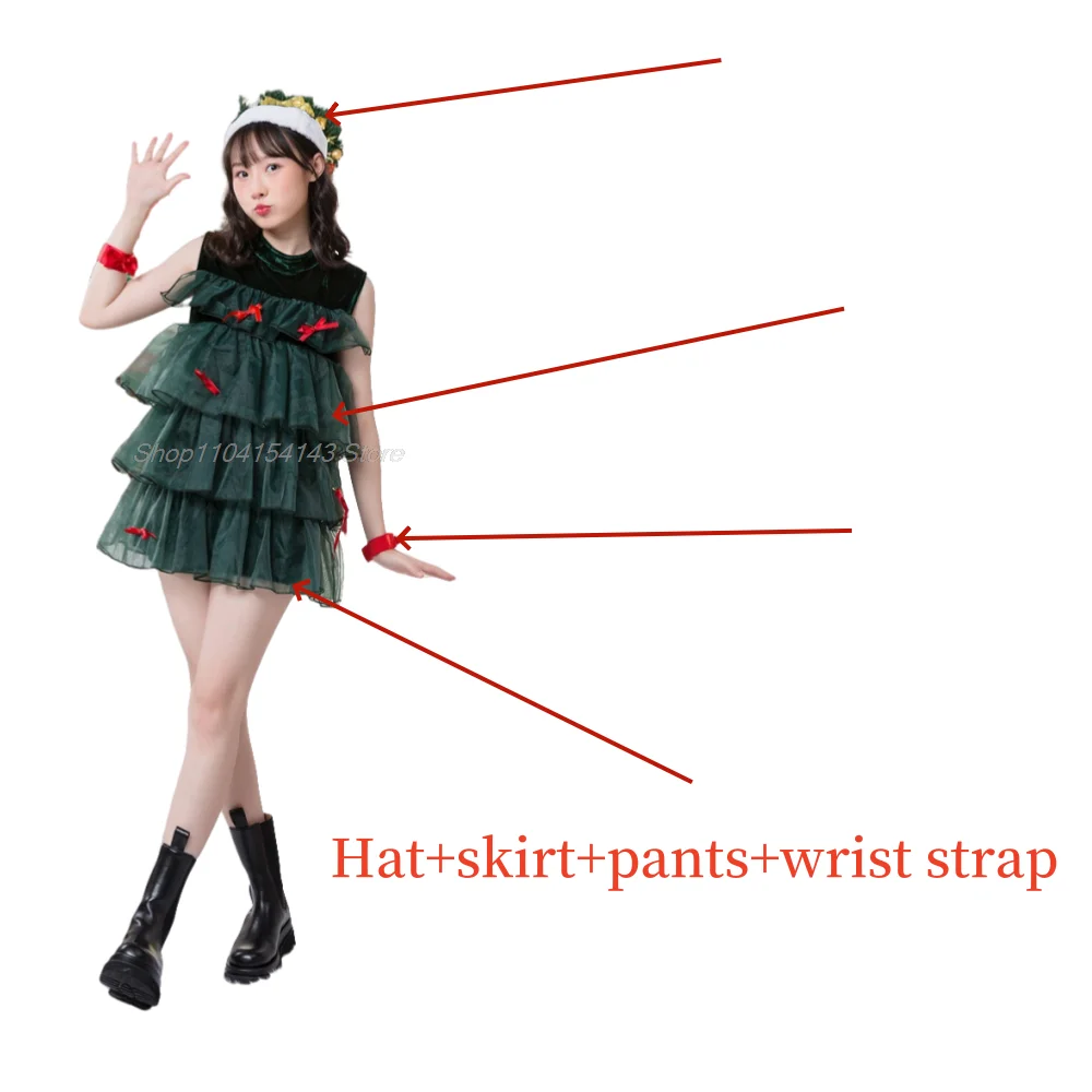 2024 Christmas Costume Cosplay Anime Dress Lolita Kawaii  Holiday Party Dance Suit Green Lace Dress For Woman Girls Customized