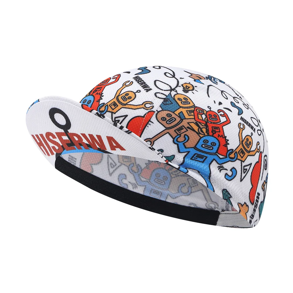 Breathable Cycling Skull Cap Quick Dry Bicycle Headwear Cartoon Print for Men Women MTB Road Summer Riding