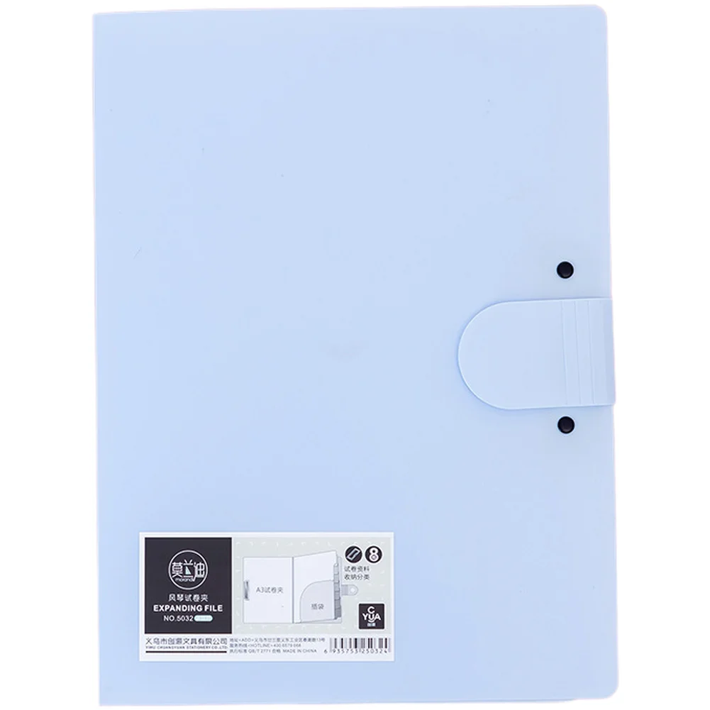 Plastic Multi-Layer Folder Compatible with For A4 Documents with Easy-View Inserts 24cm x 32.5cm Purple Green Blue White Pink
