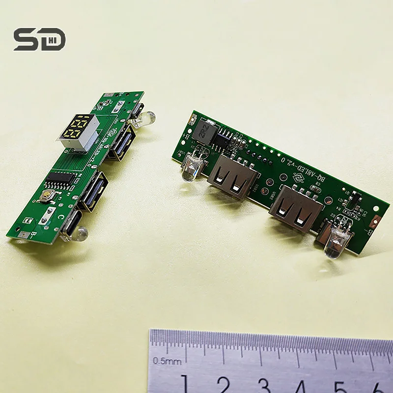 1Pcs 5V 2A Digital Display Power Bank Circuit Strip Module TYPE-C Micro USB A8188 Mobile Power Lithium Battery Charging Board