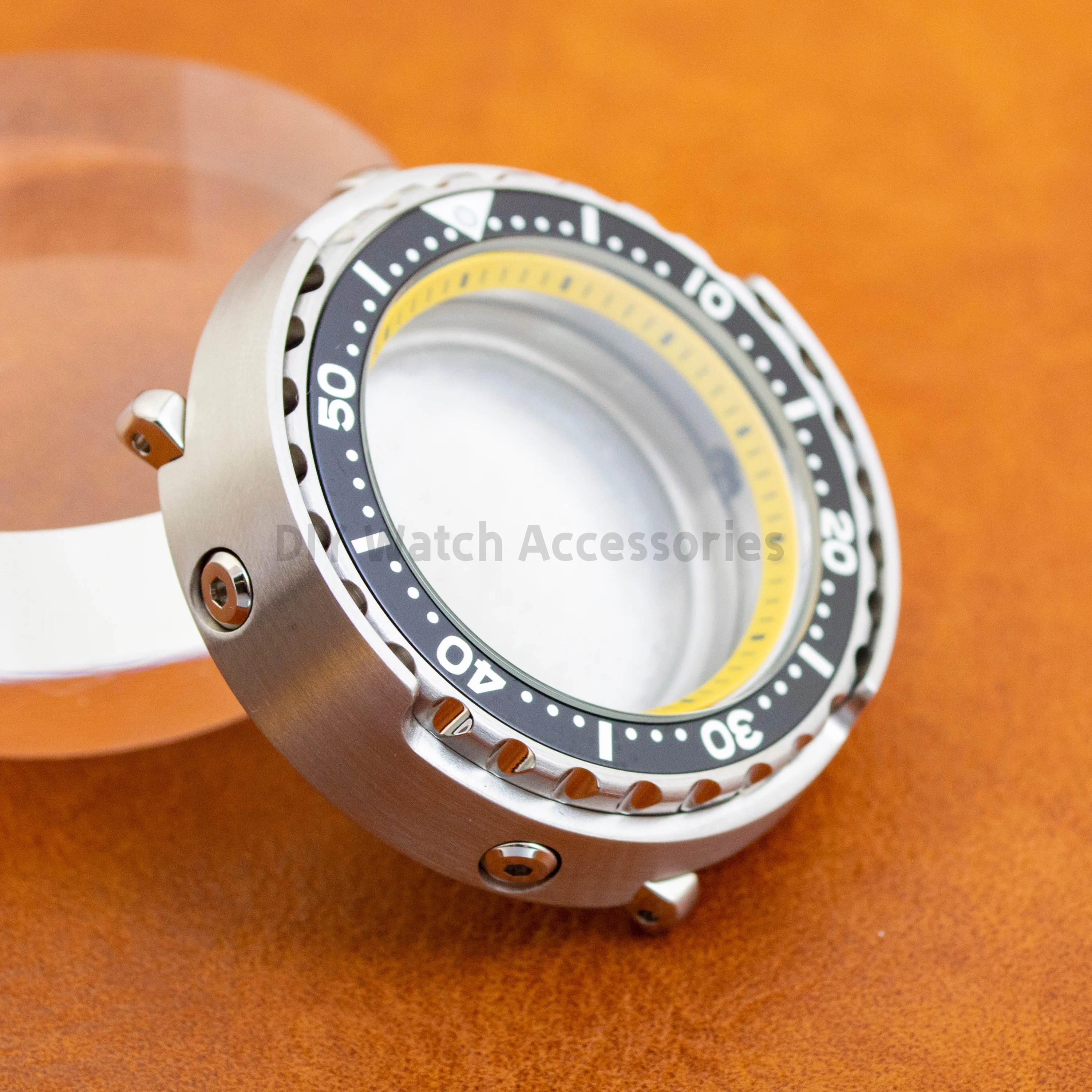 

316L Stainless Steel 47mm Watch Case 20bar Waterproof Sapphire Glass Case fit NH35 NH36 Movement Tuna Canned Watch Case