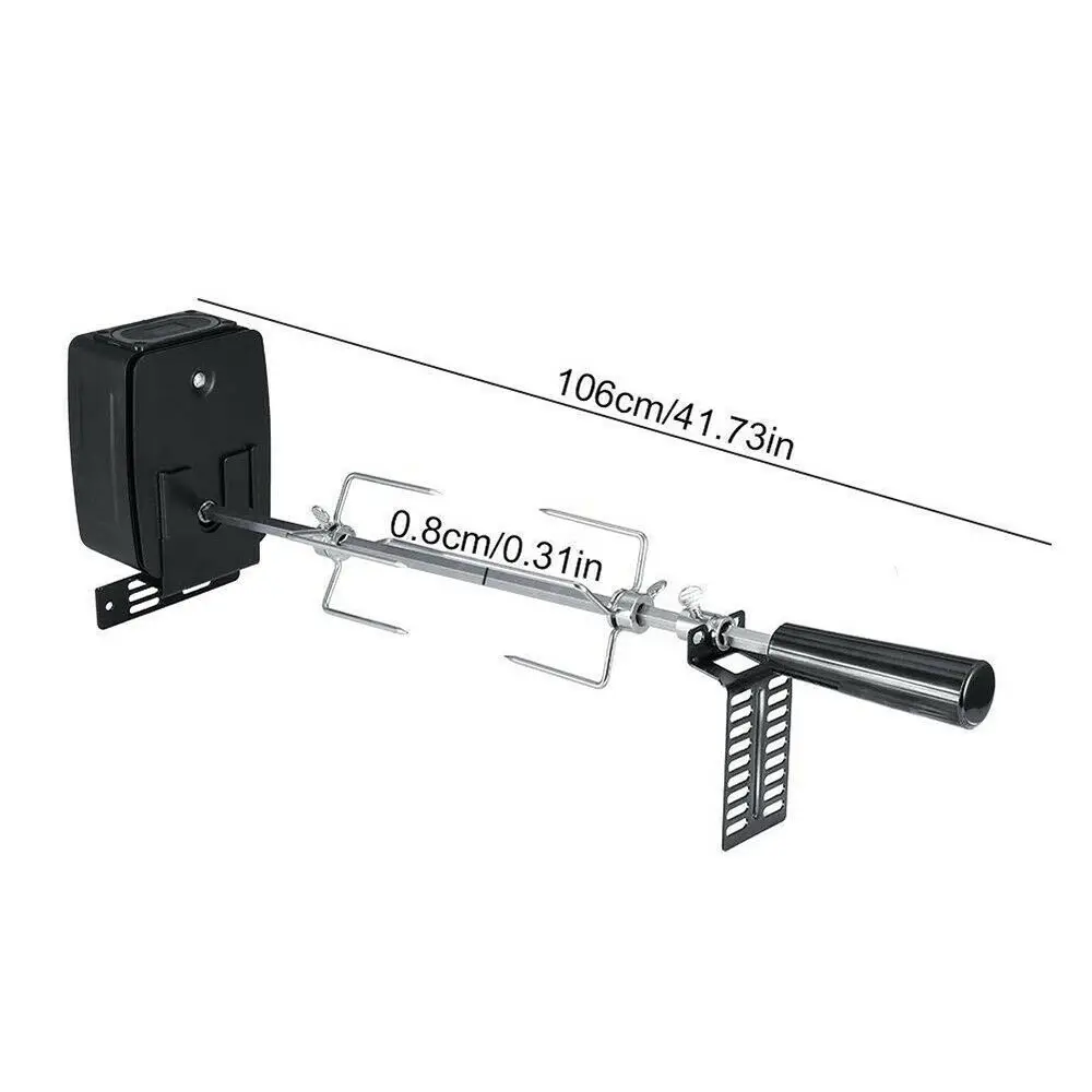 Nieuwe elektrische BBQ-grill Spit Roaster met 120 cm lange kabelRod Outdoor Barbecue Grillen Rotisserie Kit