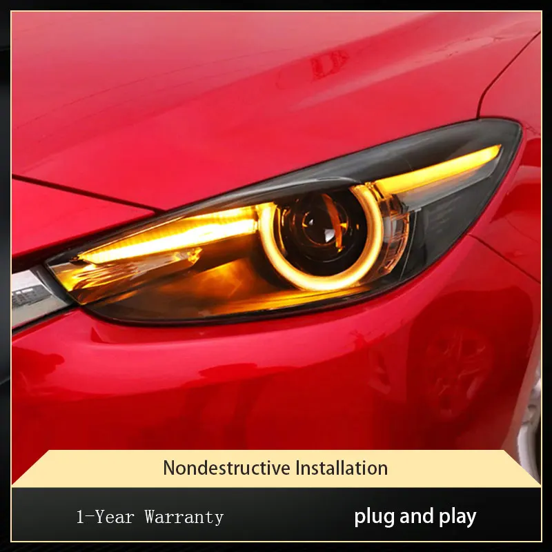 Car Lights for Mazda 3 Axela Mazda3 Headlights 2017 2018 2019 New LED Headlight Bi Xenon Lens High Low Beam Parking Accessories