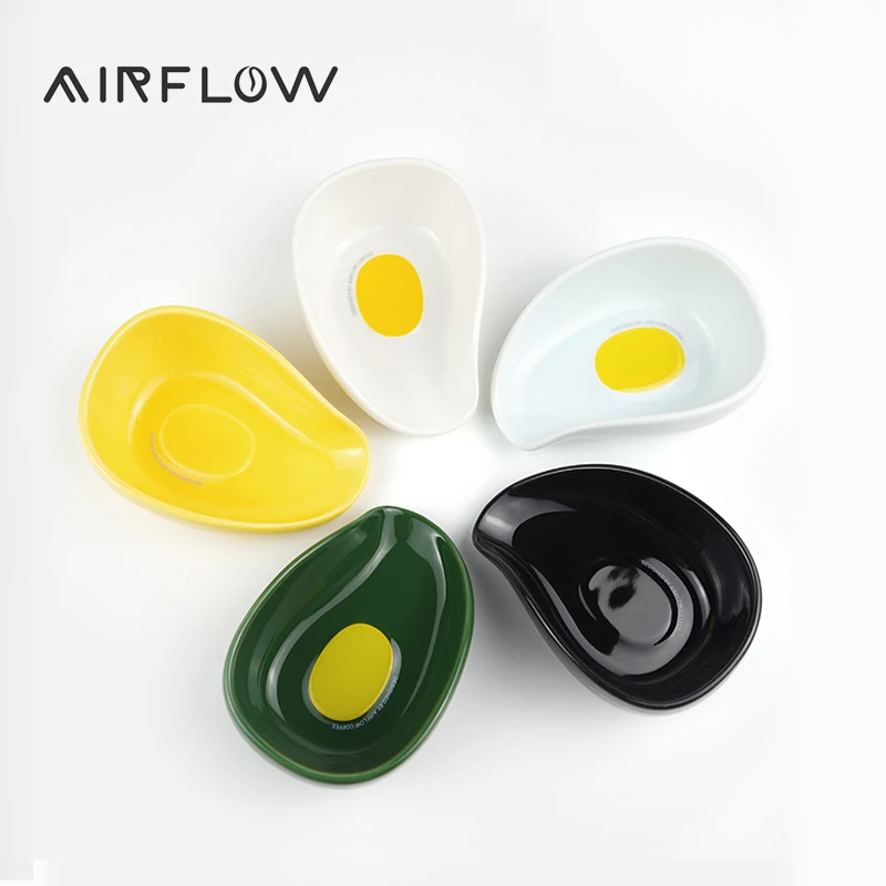 AIRFLOW Coffee Bean Bowl Ceramic Coffee Bean Measuring Container Espresso Coffee Accessories Weighing Tool for Home Kitchen