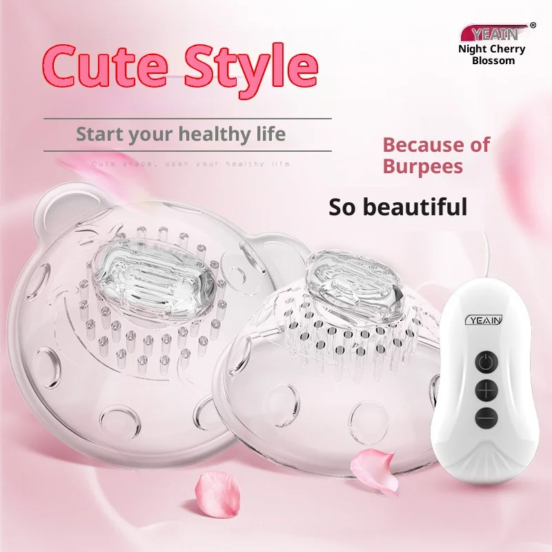 مدلك الثدي قابل للتعديل حجم الكوب 10 طرق الاهتزاز جهاز تحفيز الحلمة لينة TPE ABS المواد الجنس لعب الكبار + 18