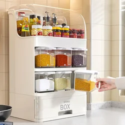 Seasoning Box Kitchen Storage Rack Storage Rack Set Household Combination Seasoning Daily Drawer Type