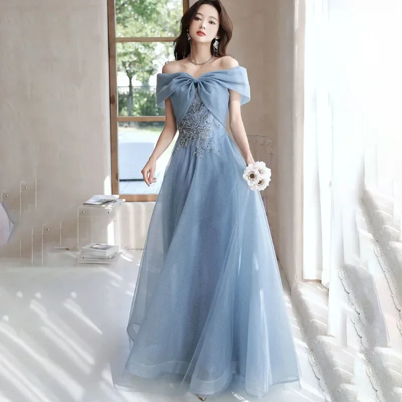 فساتين سهرة نسائية 2025 جديد لربيع وصيف الراقية سليم فاخر مأدبة طالب التخرج زي ملابس رقص الإناث