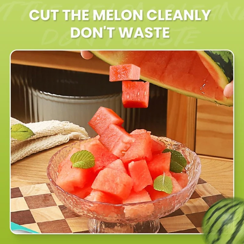 New 2 In 1 Stainless Steel Fruit Cutter,Portable Dual Head Watermelon Cutter Slicer Tool, Watermelon Fork Slicer Cutter