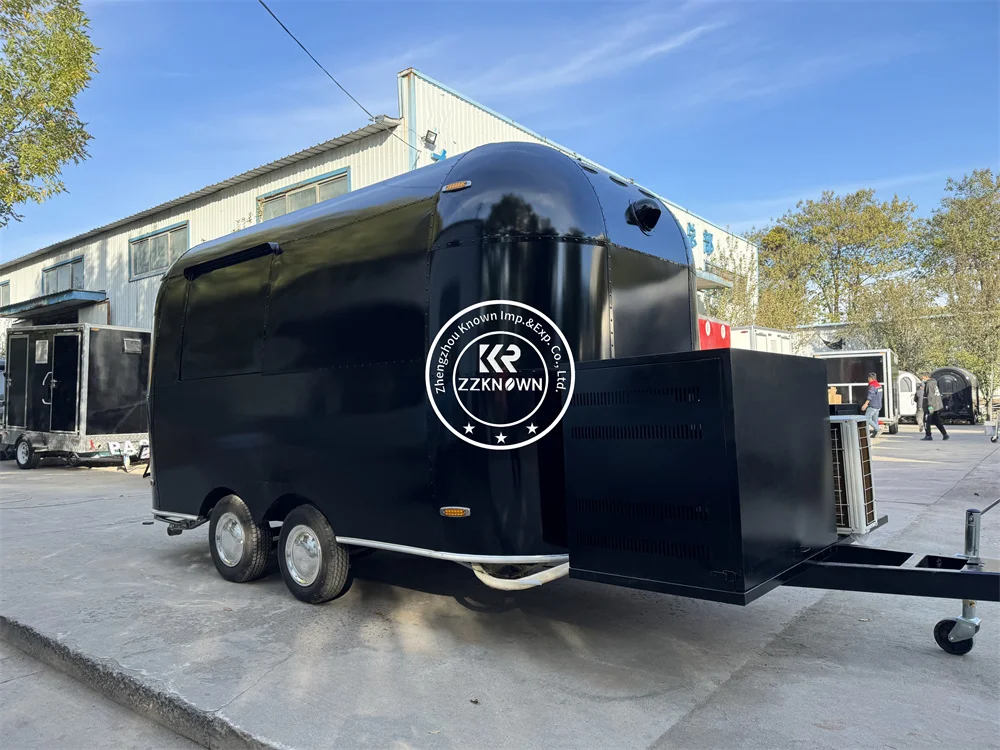 

Food Trailer Airstream Mobile Kitchen Fast Food Truck With Catering Equipment Customized Coffee Ice Cream Cart For Sale